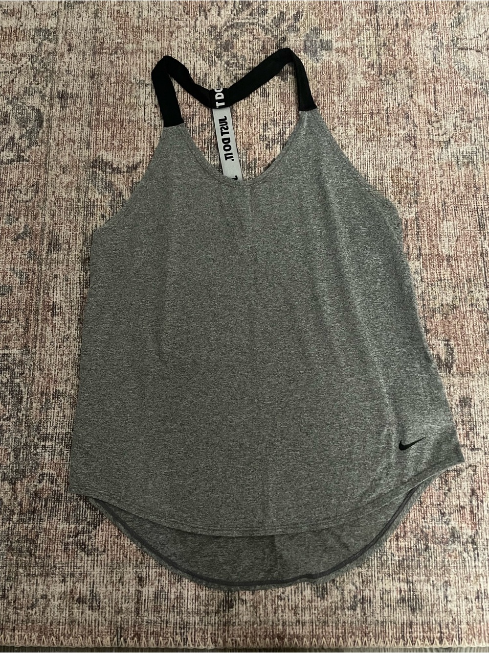 Nike Women's Gray Racerback Tank with Black Straps